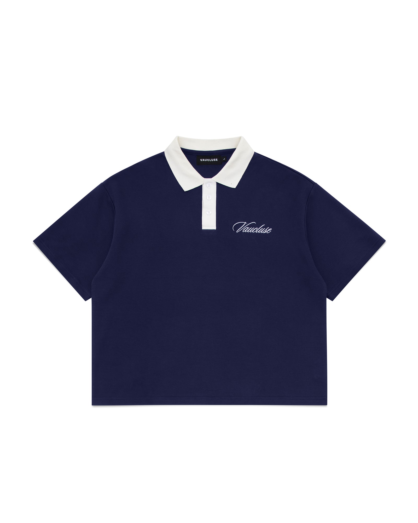 Signature Short Sleeve Polo Shirt - Navy/White – VAUCLUSE STUDIOS UK