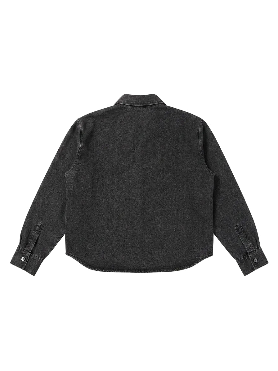 Denim Signature Long Sleeve Shirt - Charcoal