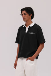 Signature Short Sleeve Polo Shirt - Black/White