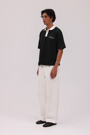 Signature Short Sleeve Polo Shirt - Black/White