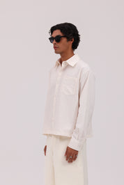 Striped Signature Long Sleeve Shirt - Off White/Pink