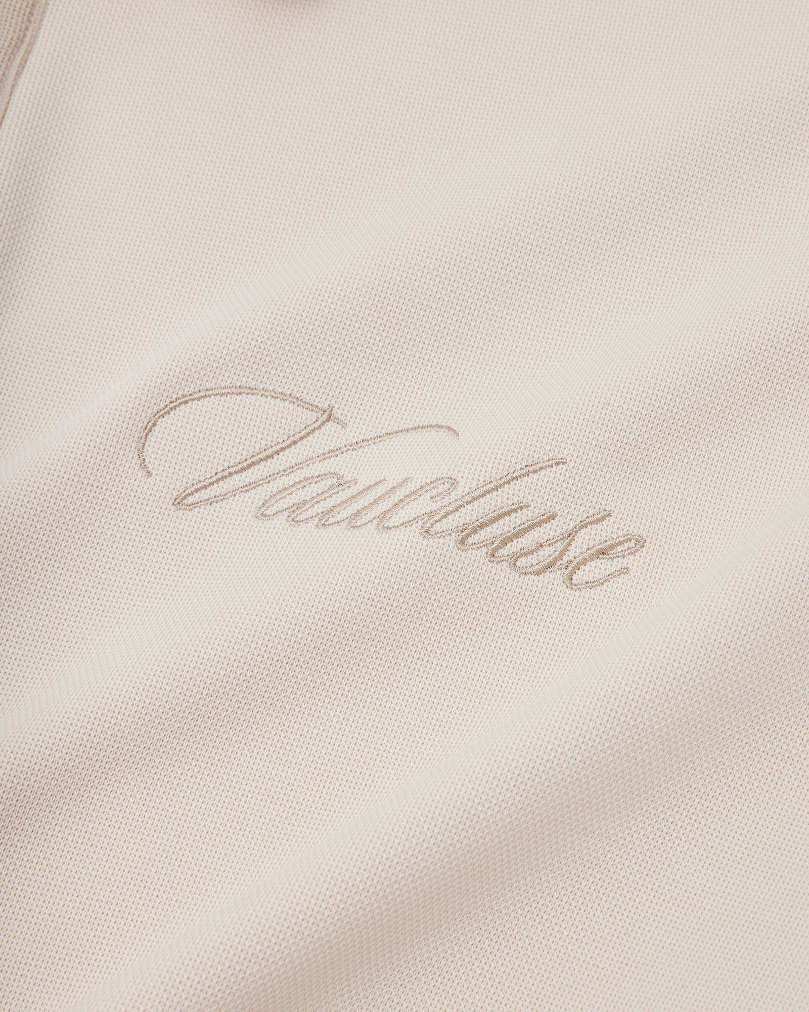 Signature Short Sleeve Polo Shirt - Cream/Beige