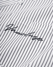 Striped Signature Short Sleeve Shirt - White