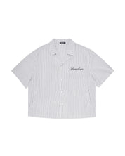 Striped Signature Short Sleeve Shirt - White