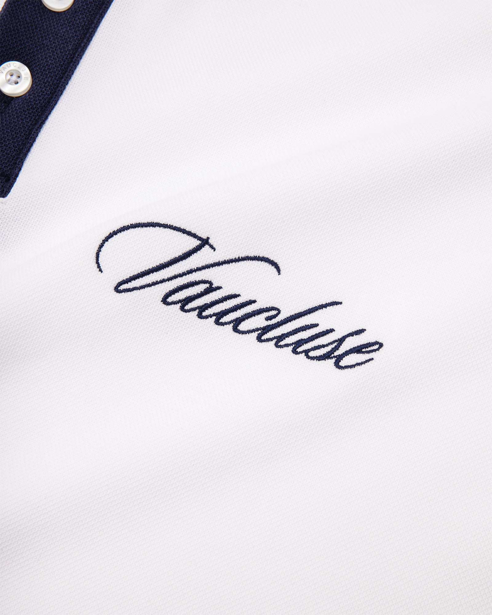 Signature Short Sleeve Polo Shirt - White/Navy