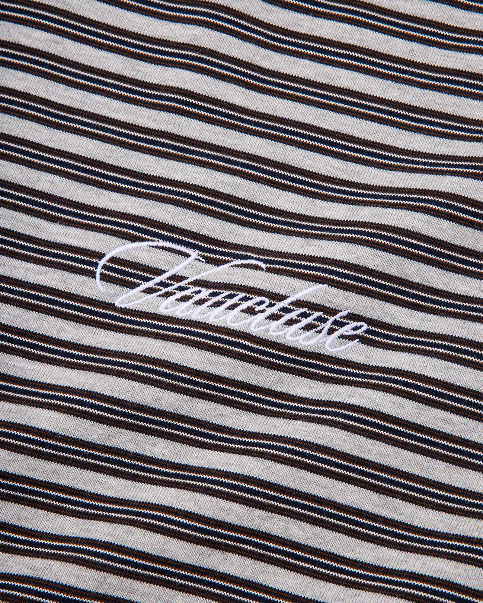 Striped Long Sleeve T-Shirt - Grey/Brown