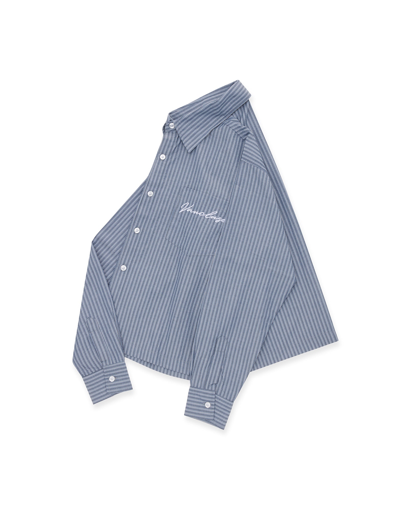 Striped Signature Long Sleeve Shirt - Slate