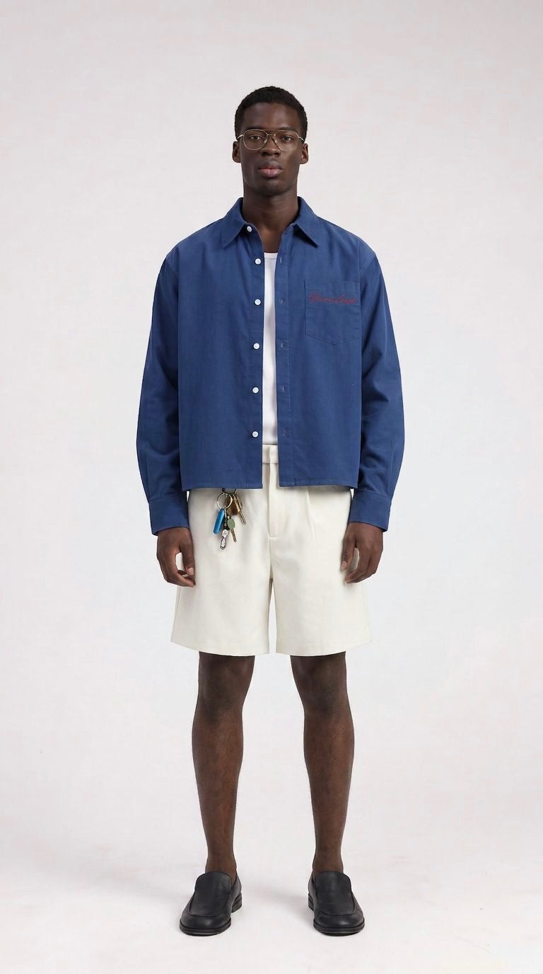 Signature Long Sleeve Shirt - Navy