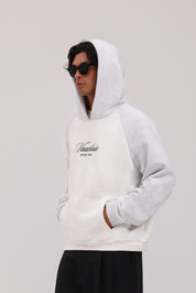 Sydney Heritage Raglan Hoodie - Off White/Grey