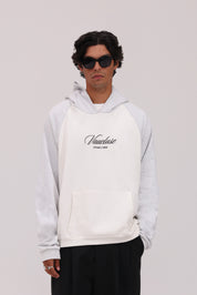 Sydney Heritage Raglan Hoodie - Off White/Grey