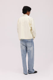 Striped Signature Long Sleeve Shirt - Cream/Brown