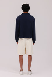 Signature Long Sleeve Polo Shirt - Navy
