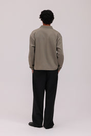 Signature Long Sleeve Polo Shirt - Muted Olive