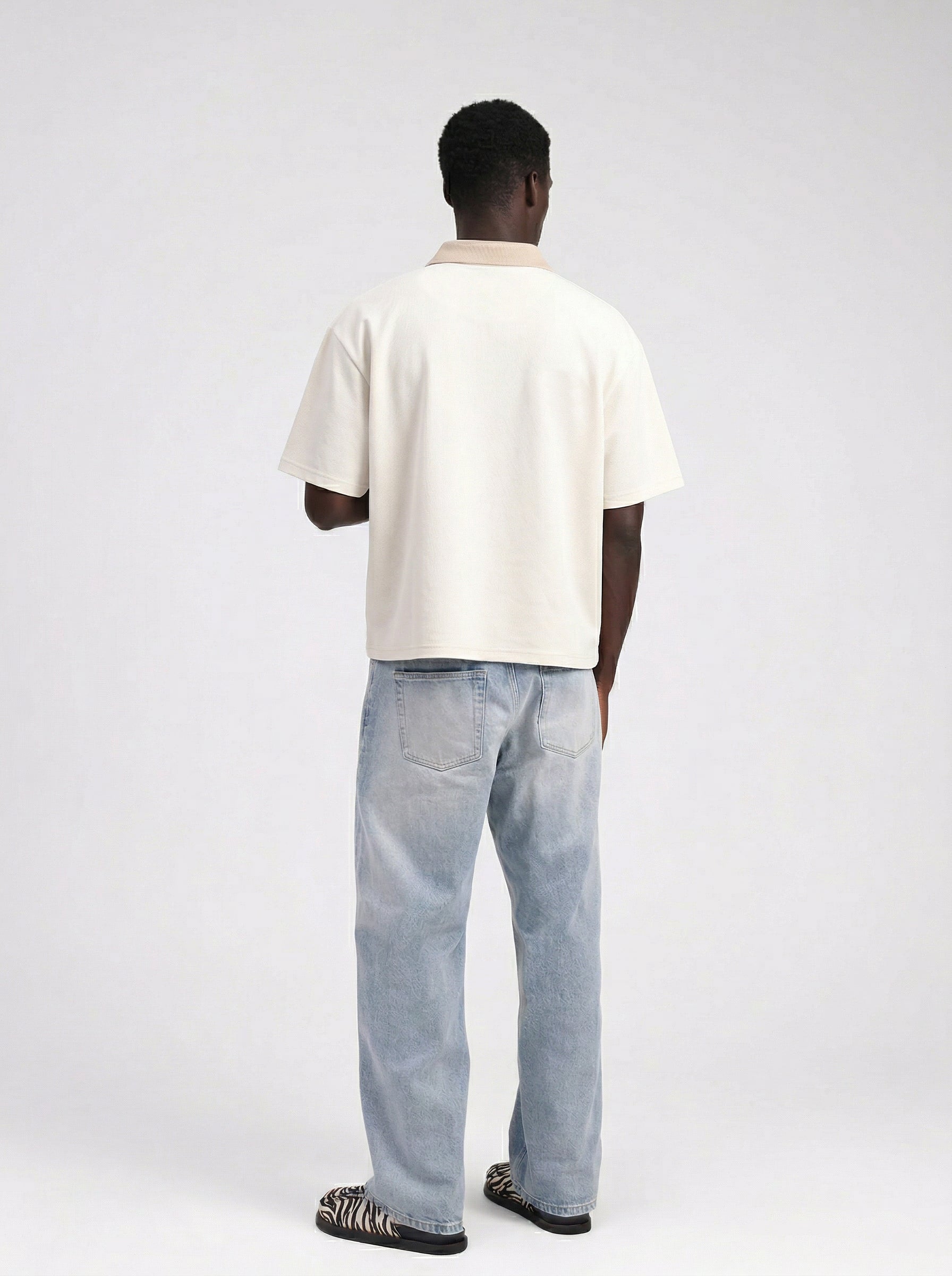 Signature Short Sleeve Polo Shirt - Cream/Beige