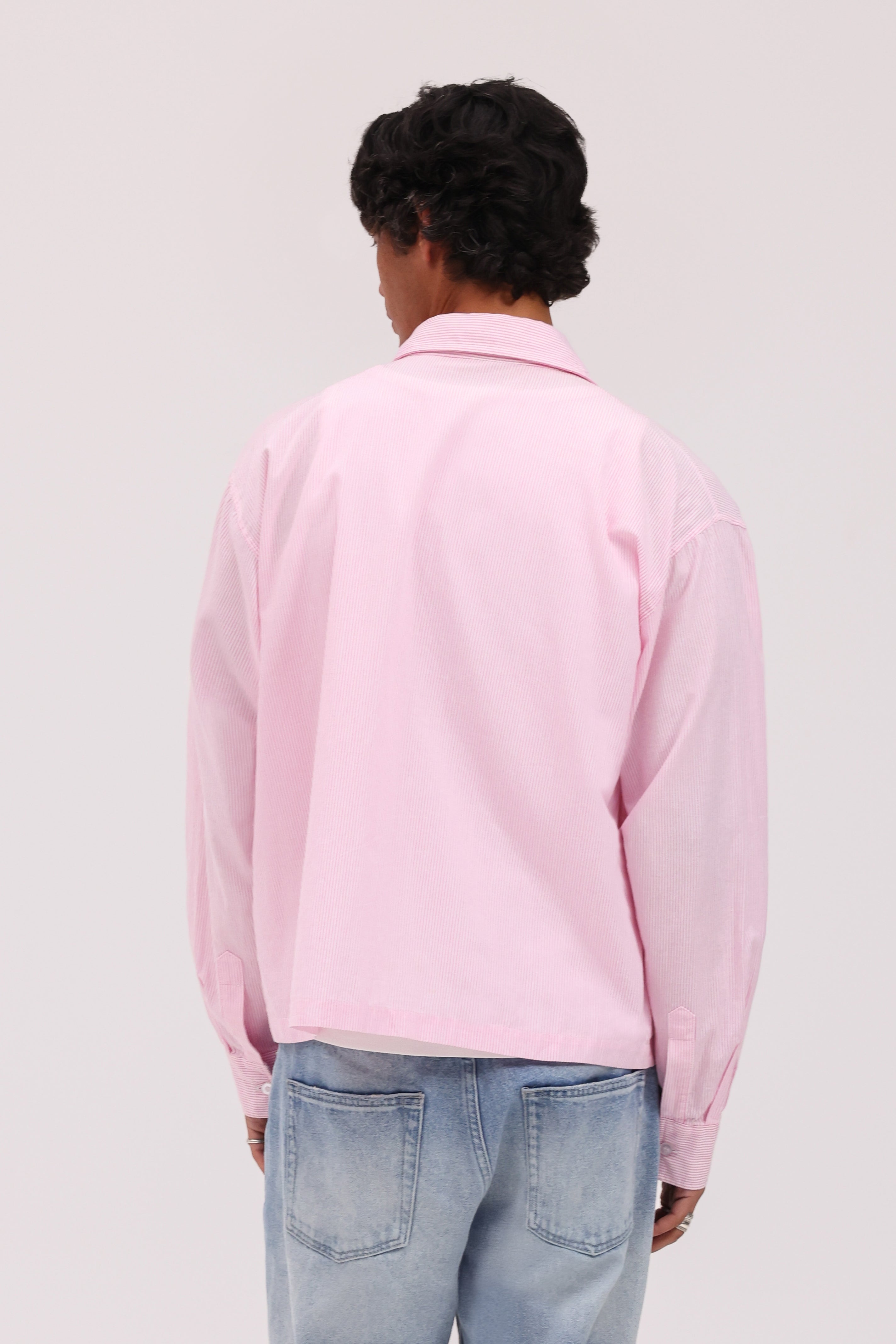 Striped Signature Long Sleeve Shirt - Rose