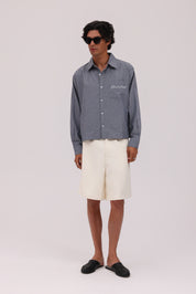 Striped Signature Long Sleeve Shirt - Slate