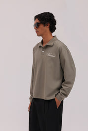 Signature Long Sleeve Polo Shirt - Muted Olive