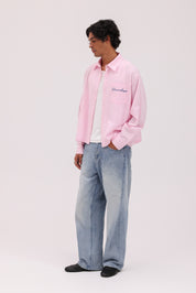 Striped Signature Long Sleeve Shirt - Rose